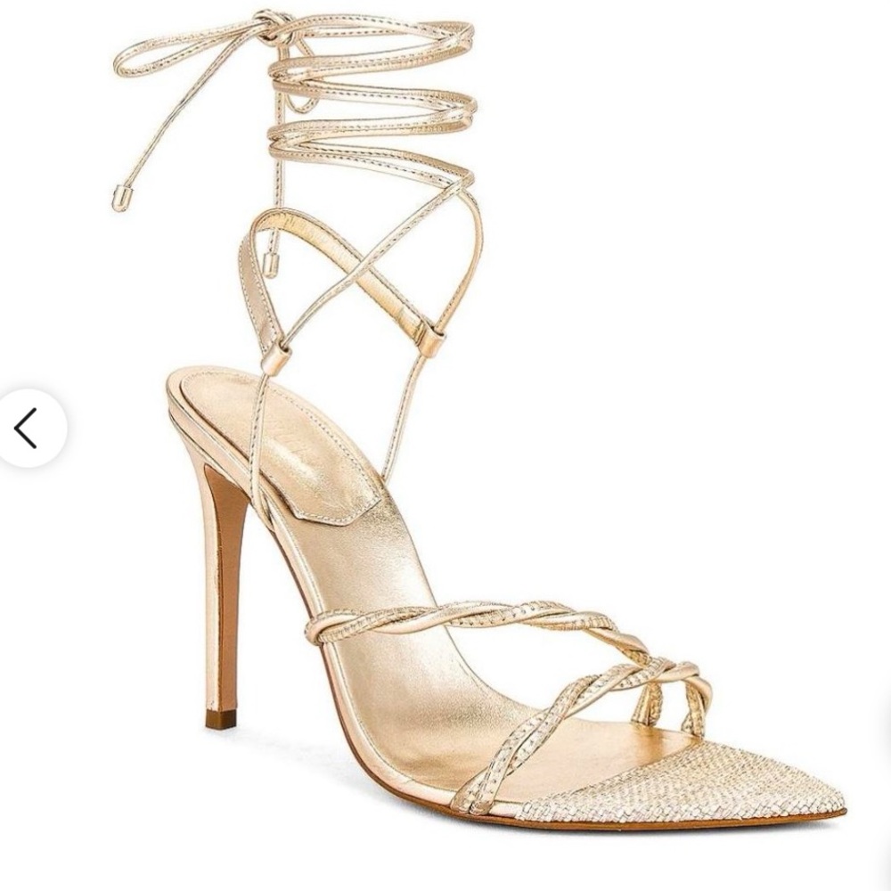 LAST CHANCE | Schutz Jhessy Heels in Platina Gold